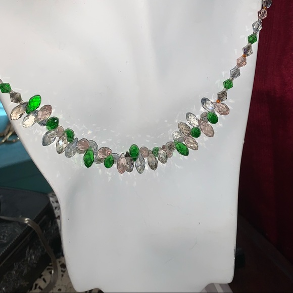 Handcrafted Necklace Set made w/ Faceted Celestial Crystals & 925 Clasp - Picture 5 of 10